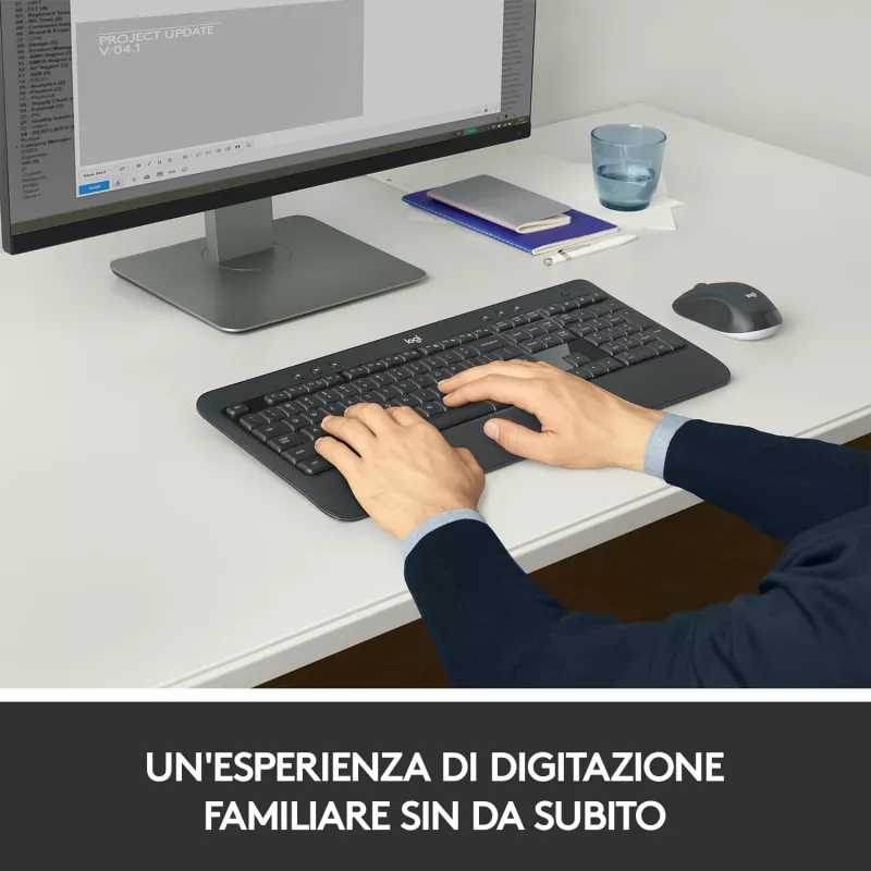 Logitech MK540 Advanced – conjunto teclado-ratón – inalámbrico – 2,4 GHz – QWERTY – italiano
