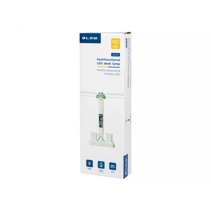 Lámpara de escritorio LED LB-24 con reloj