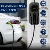 Cargador móvil para vehículos eléctricos QOLTEC 52468 Type 2, 3,5 kW, 16 A, cable de 5 m, IP65