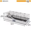 FERPLAST Modular 4 – Jaula para conejos y cobayas – 179 x 72 x 56 cm