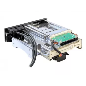 DeLOCK 5,25 bahía móvil para 1 x 2,5 + 1 x 3,5 SATA HDD + 2 x puertos USB3.0 - bahía de almacenamiento móvil - 6,4 cm, 8,9 cm (2.5, 8,90cm (3.5)) (47209)