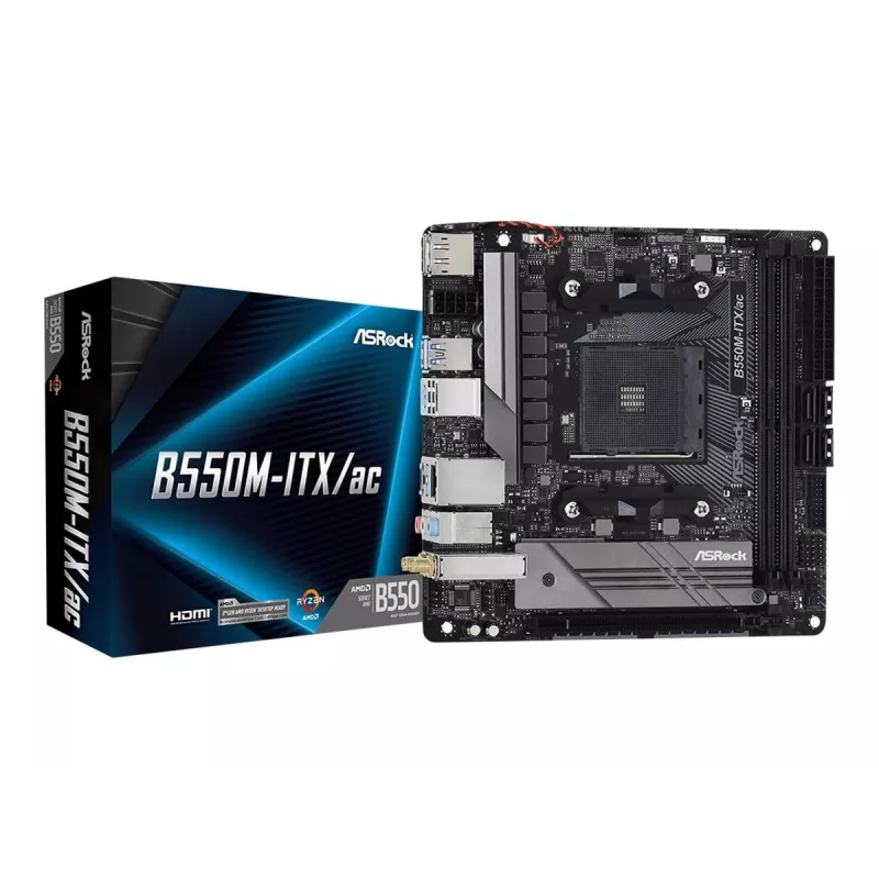Placa base ASRock B550M-ITX/ac AMD B550 Socket AM4 Mini ITX