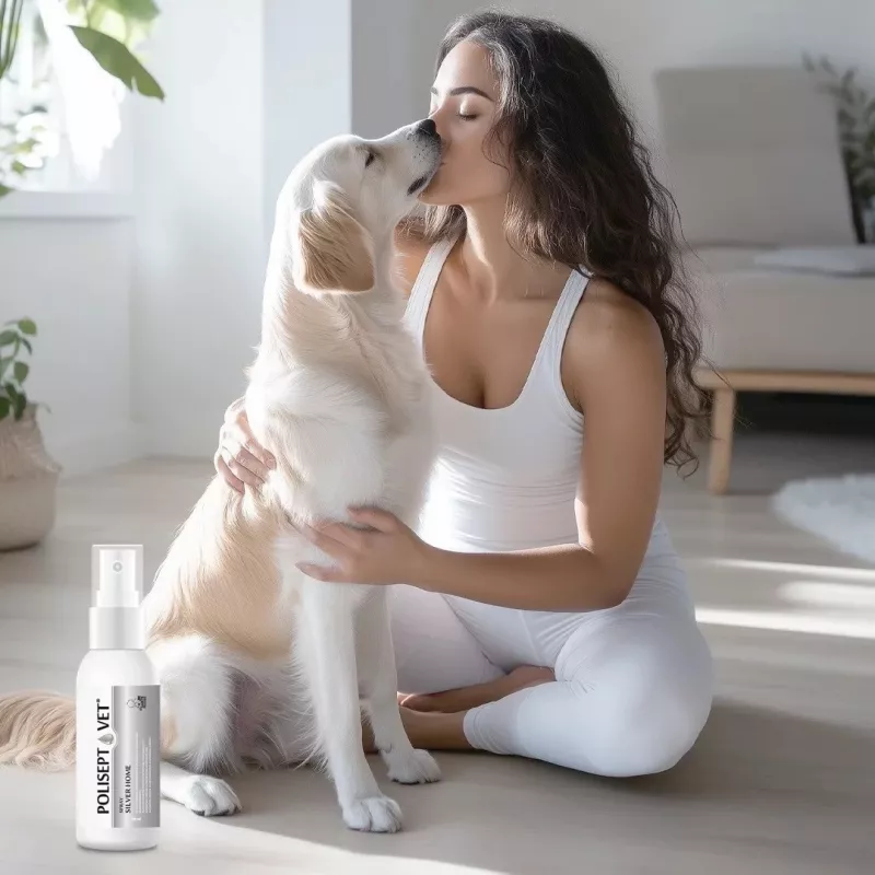 Espray para heridas JM Sante Polisept Vet 50 ml para perros y gatos, frasco de plástico de 50 ml