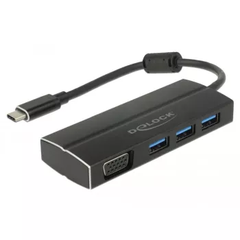 Dock para portátil DeLOCK 63932 USB 3.2 Gen 1 Type-C negro