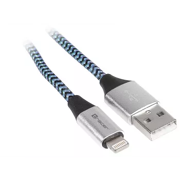 Cable Lightning Tracer TRAKBK46269 1 m negro azul plata
