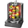 Multigrill eléctrico vertical CLATRONIC DVG 3686, 1400 W, negro, con espetón giratorio y 6 brochetas