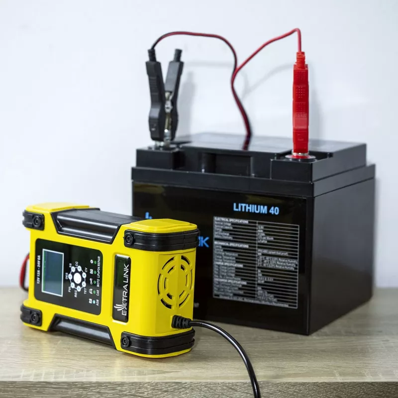 Cargador de baterías inteligente Extralink Shango | Rectificador | 100 - 240VAC, 12V 12A, 24V 6A
