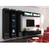 Armario cerrado Cama VIGO '180' 180/40/30 negro/negro brillo