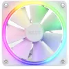 Ventilador de carcasa NZXT F120 RGB 120 mm blanco, 4 pines, 1800 rpm, 50,18 CFM, 18 LED