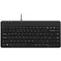 Perixx PERIBOARD-409 P, DE, teclado mini PS/2, 2 hubs, negro (PERIBOARD-409 P)