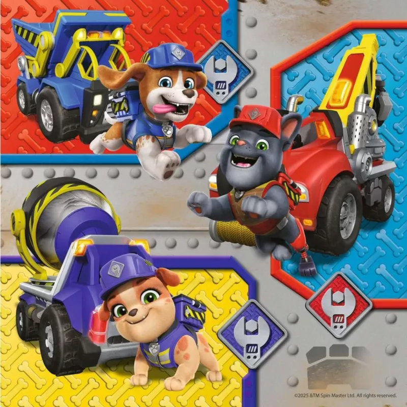 Conjunto de puzles infantiles Ravensburger Rubble & Crew vehículos de trabajo — 3 puzles × 49 piezas