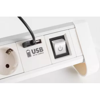 Regleta de alimentación S/CONN 60317-W 1,5 m 4 tomas AC blanca