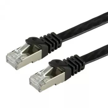 VALUE - Cable de parcheo - RJ-45 (M) a RJ-45 (M) - 1,5 m - FTP - CAT 6a - Libre de halógenos, moldeado, hilo, plano - Negro (21.99.0834)