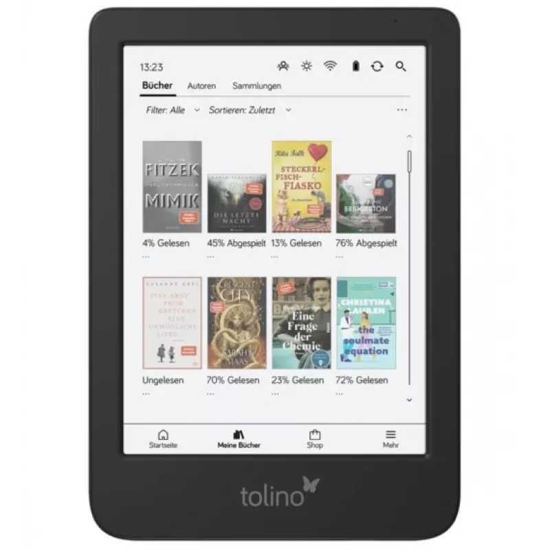 Tolino shine color eReader pantalla táctil 16 GB Wi-Fi negro