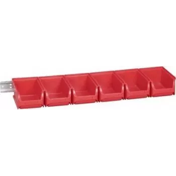 Caja de almacenamiento allit 457060 — medidas 615×165×75 mm, rojo, 1 ud.