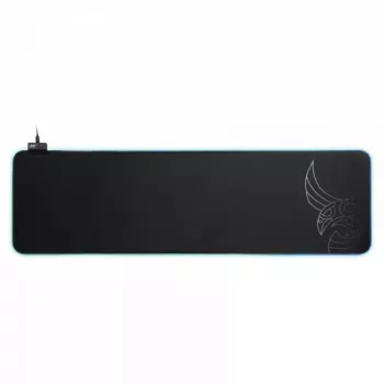 L33T Gaming 160406 Alfombrilla gaming Asar Bardagi XXL RGB, superficie rápida, 920 x 294 x 3 mm, negra