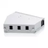Distribuidor de empalme de fibra óptica para carril DIN DIGITUS DN-96894 — en ángulo, 6 SC SX / LC DX, aluminio, gris