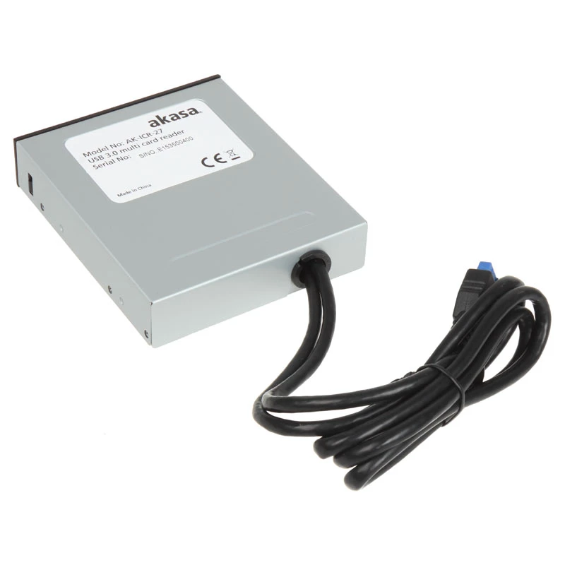 Lector de tarjetas Akasa AK-ICR-27 USB 3.2 Gen 1 (3.1 Gen 1) Interno Negro, Gris