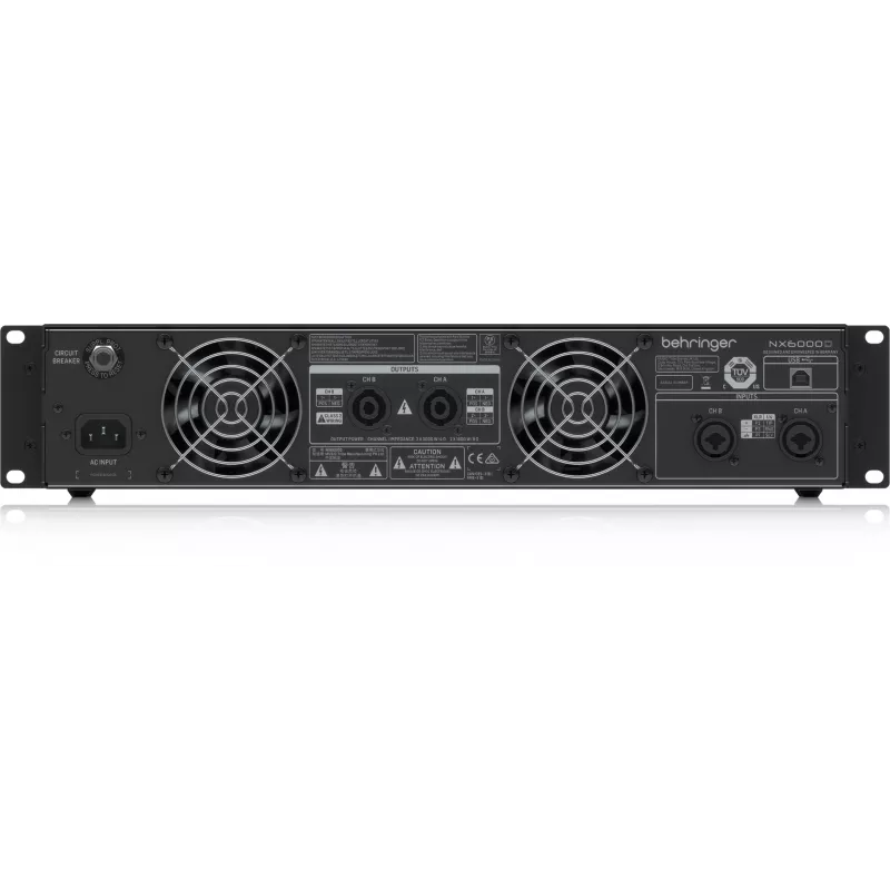Behringer NX6000D Amplificador de audio 2.0 canales Home negro