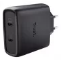 Cargador Trust Maxo 65W 2 puertos USB-C GaN cargador de carga rápida negro