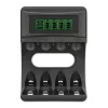Cargador de baterías QOLTEC 50654 para baterías Ni‑MH R03 (AAA) y R6 (AA), 1800 mA