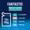 Alimento húmedo para gatos Purina Nestlé FELIX Fantastic sabor pescado — atún, salmón, bacalao, platija, 12×85 g bolsas