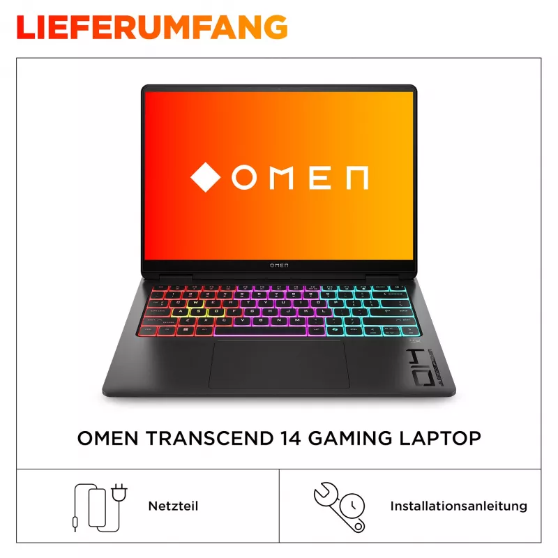 HP OMEN Transcend 14-fb1097ng Portátil gaming 35,6 cm (14) – Distribución de teclado posiblemente alemán