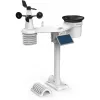 Bresser 7003220 Weather Center 7-in-1 Solar 6-Day 4cast Pro SF estación meteorológica digital, LCD, negra