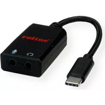 ROLINE adaptador de audio - USB-C (M) a conector jack mini estéreo