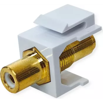 Acoplador keystone VALUE ROLINE RCA blindado plástico blanco (25.99.8211)
