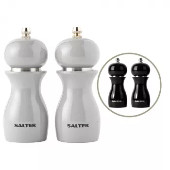 Molinillos de sal y pimienta Salter 7613 GYXR, gris brillante