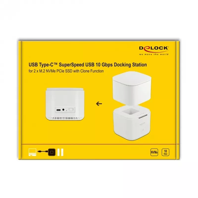 Carcasa SSD DeLOCK 63331 Blanco M.2