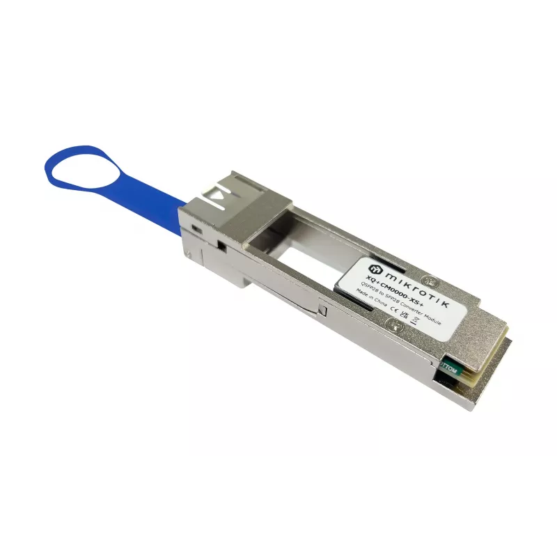 MikroTik | Convertidor QSFP28 a SFP28 | XQ+CM0000-XS+ | SFP/SFP+/SFP28 | QSFP28 a SFP28 | 25000 Mbit/s | -20 a 85