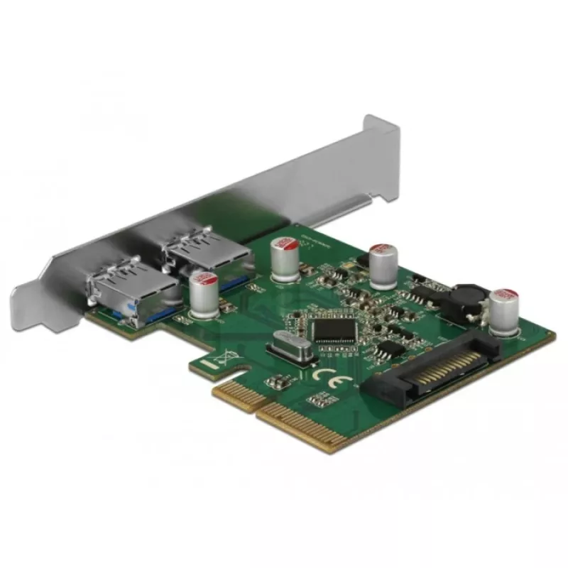 Tarjeta PCI Express x4 a 2 x conector USB 3.1 Gen 2 Type-A externo Delock (90298)