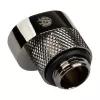 Adaptador BitsPower X-Cross G1/4 pulgadas rosca macho a G1/4 pulgadas rosca hembra, 5 mm de desplazamiento, negro brillante