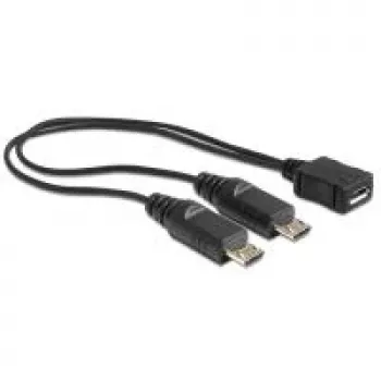 Cable USB DeLOCK 20,5 cm USB micro-B 2 x USB micro-B