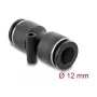 DeLOCK 60745 conector neumático 12 mm recto con orificio de montaje