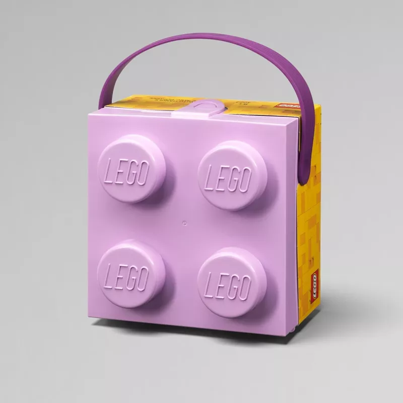 Caja de almacenamiento Room Copenhagen LEGO Caja con asa Lavanda 40240004 – Recipiente de almacenamiento de plástico para LEGO y juguetes