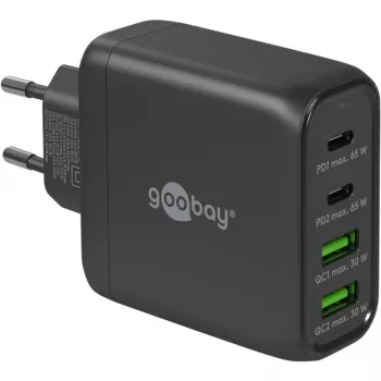 Goobay 64817 Cargador para dispositivos móviles auriculares - smartphone - tablet negro carga rápida AC interior (64817)
