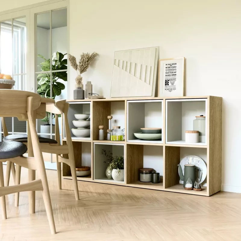 Top E Shop MALAX 2X4 SONOMA librería para salón