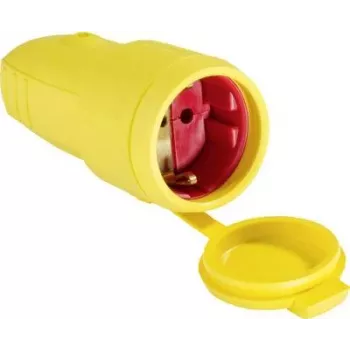 as - Schwabe 62413 acoplador de goma con toma de tierra 230 V amarillo IP44 (62413)