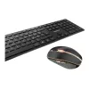 Teclado y ratón CHERRY DW 9100 fino universal RF inalámbrico + Bluetooth AZERTY francés negro