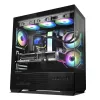 Caja de PC CHRONIX V2 Mid Tower ventiladores ARGB x3 negra