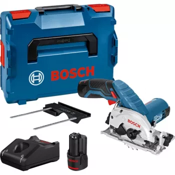 Sierra circular de mano a batería GKS 12V-26 Professional, 12 voltios (azul/negro, 2x batería de litio 3,0Ah, en L-BOXX)