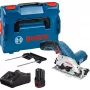 Sierra circular de mano a batería GKS 12V-26 Professional, 12 voltios (azul/negro, 2x batería de litio 3,0Ah, en L-BOXX)
