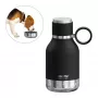 Asobu - Dog Bowl - botella de acero inoxidable con comedero para perros 1 litro negro