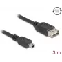 Cable USB DeLOCK 81526 3 m Mini-USB B USB A negro USB 2.0