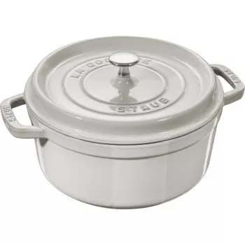 Olla redonda de hierro fundido Staub La Cocotte 3,8 l Trufa – esmaltada, tapa de cierre hermético