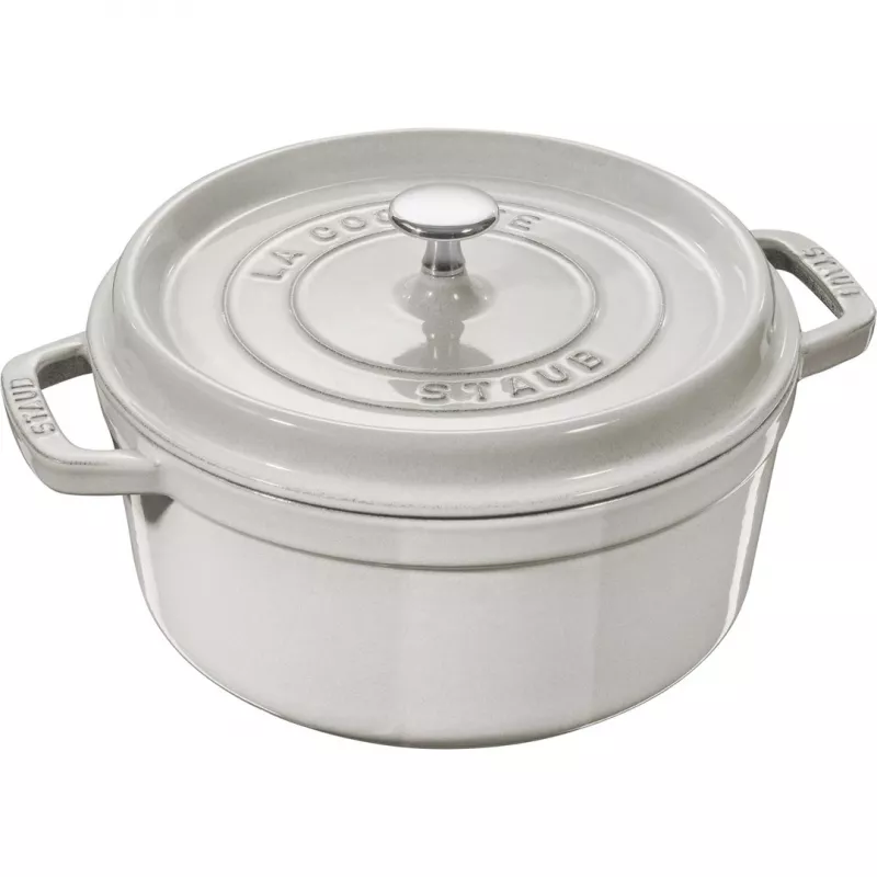 Olla redonda de hierro fundido Staub La Cocotte 3,8 l Trufa – esmaltada, tapa de cierre hermético