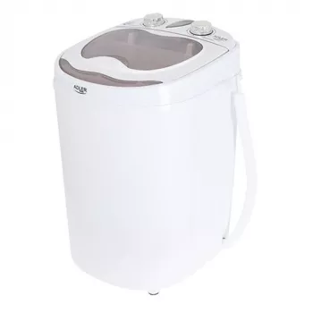 Lavadora de carga superior Adler AD 8055, portátil, 3 kg de capacidad, crema, mando giratorio, 150 W